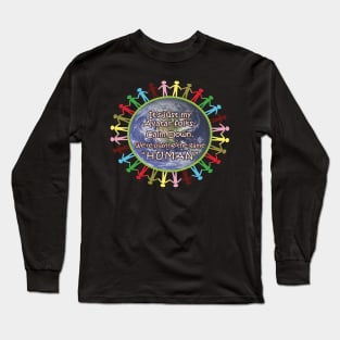 World of Humans Wearing Avatars Long Sleeve T-Shirt